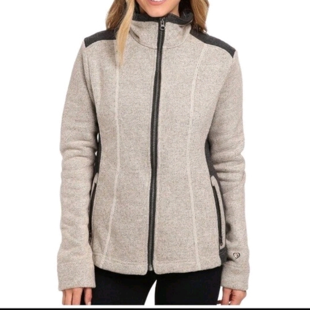 Kuhl Women's Cream and Black Ski Jacket